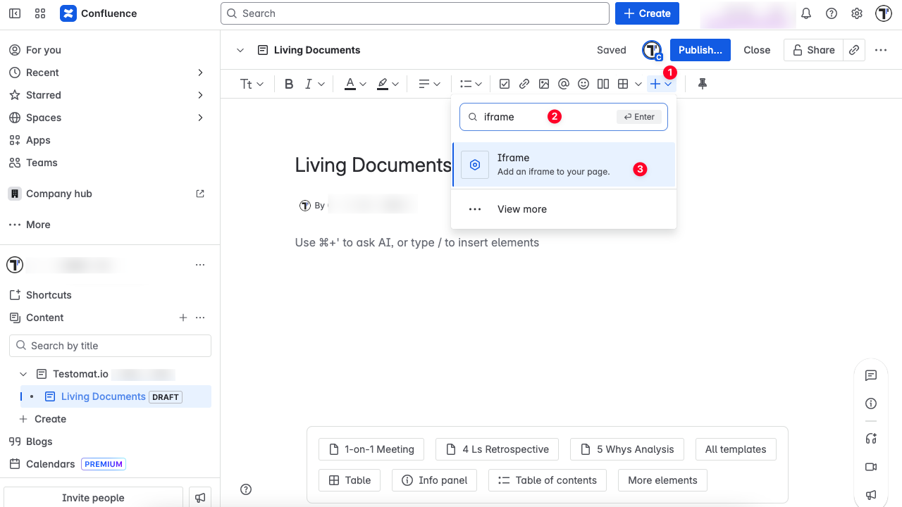 Iframe plugin in Confluence
